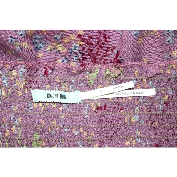 URBAN OUTFITTERS Kimchi Blue Smocked Midi Sundress in Purple Floral (M/L) - Picture 4 of 9